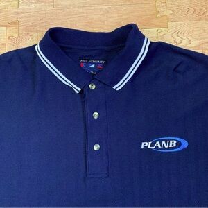 Vintage Plan B Polo Shirt Men’s XXL Promo Pharmaceutical Drug RARE On Tour Golf